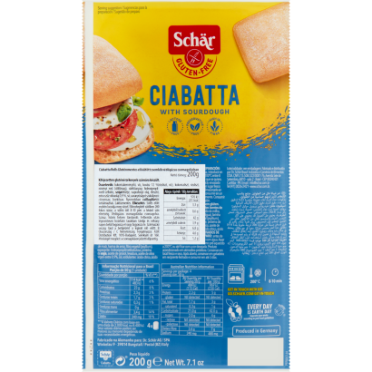 Schär Ciabatta Rolls gluténmentes elősütött zsemlék 4 db 200 g