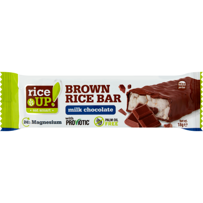 RiceUp! puffasztott barna rizsszelet tejcsokoládéval 18 g