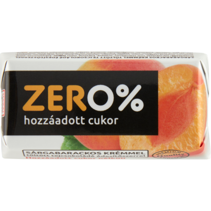 Szerencsi Zero% sárgabarackos krémmel töltött tejcsokoládé édesítőszerrel 21 g