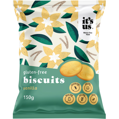 It's Us gluténmentes vaníliás omlós keksz 150 g