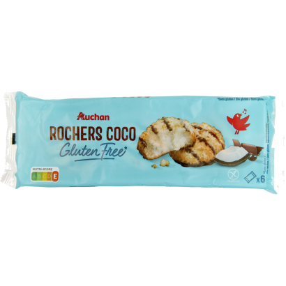 Auchan Kedvenc gluténmentes kókuszos sütemény kakaós díszítéssel 240 g