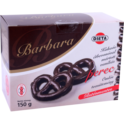 Barbara gluténmentes kakaós étbevonóval mártott vaníliás perec omlós teasütemény 150 g