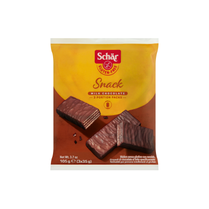 Schär gluténmentes mogyorós krémmel töltött ostya csokoládé bevonattal 3 x 35 g (105 g)