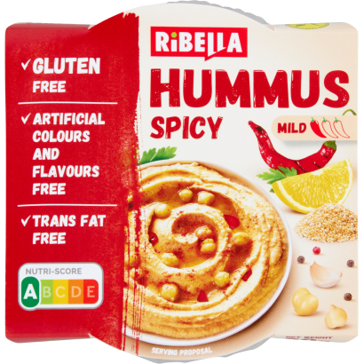 RiBella Hummus pikáns csicseriborsó krém 80 g