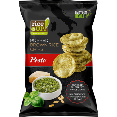 RiceUp! Eat Smart teljes kiőrlésű barna rizs chips ibériai sonka ízesítéssel 60 g