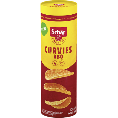Schär Curvies gluténmentes BBQ ízesítésű chips 170 g