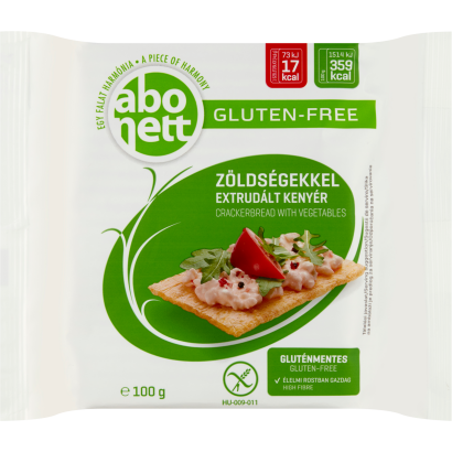 Abonett gluténmentes extrudált kenyér zöldségekkel 100 g
