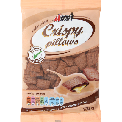Dexi gluténmentes ropogós párnák vanília ízesítésű töltelékkel 150 g