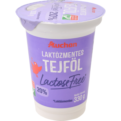 Auchan Kedvenc laktózmentes tejföl 20% 330 g