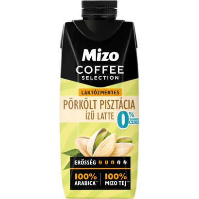 Mizo Coffee Selection Pörkölt Pisztácia ízű Latte UHT laktózmentes zsírszegény kávés tej 250 ml
