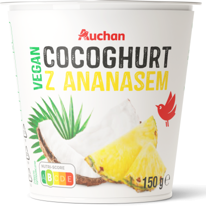 Auchan Kedvenc vegán ananászos joghurt 150 g
