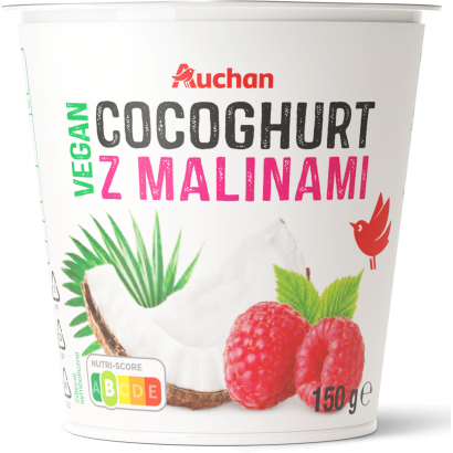 Auchan Kedvenc vegangurt málna 150 g