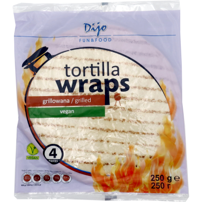 Dijo Tortilla Wraps elősütött grillezett lapos búzából készült kenyér 250 g