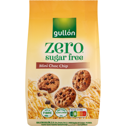 Gullón Zero cukormentes keksz csokoládé darabkákkal, édesítőszerrel 75 g