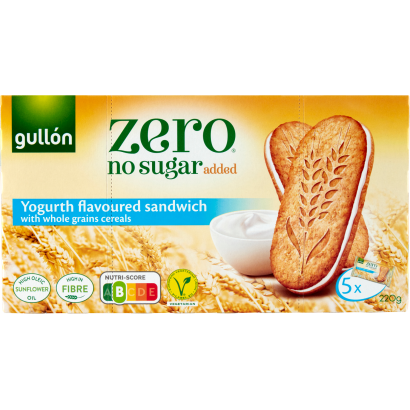 Gullón Zero krémmel töltött keksz édesítőszerrel 5 x 44 g (220 g)