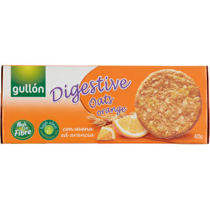 Gullón Digestive teljes kiőrlésű keksz zabbal, naranccsal 425 g