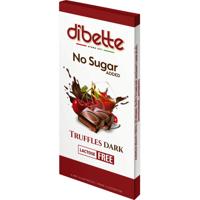 Dibette NAS trüffeles étcsokoládé hozzáadott cukor nélkül, laktózmentes 80 g