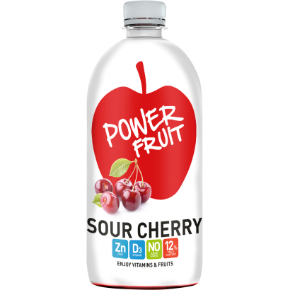 Power Fruit energiaszegény, meggy-alma ital szűrt vízzel édesítőszerekkel 750 ml