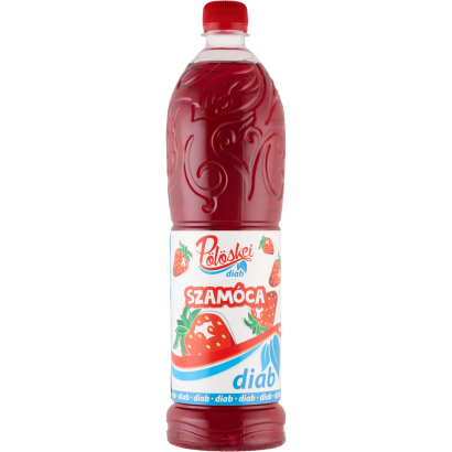 Pölöskei Diab szamóca ízű szörp édesítőszerekkel 1 l