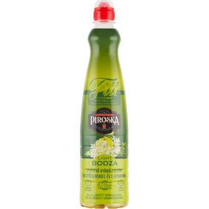 Piroska Fitt Light bodza ízesítésű gyümölcsszörp édesítőszerekkel és C-vitaminnal 0,7 l
