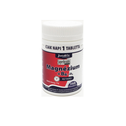JutaVit magnézium (250mg) + B6 + D3 tabletta 50x retard
