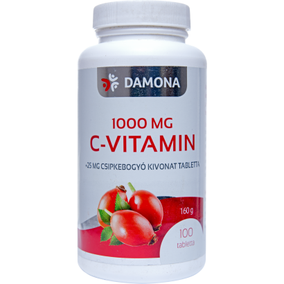 Damona C-vitamin 1000 mg + csipkebogyó tabletta 100 db