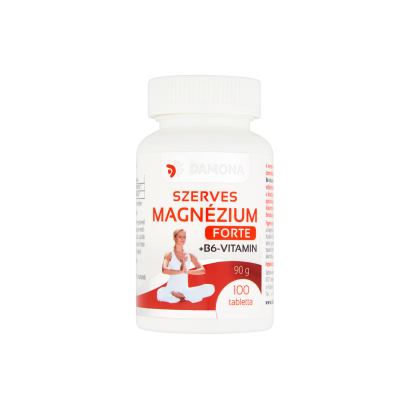 Damona szerves magnézium Forte +B6-vitamin étrend-kiegészítő tabletta 100 db 90 g