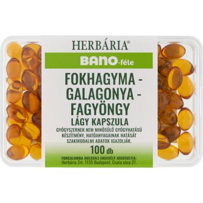 Herbária Bánó-féle fokhagyma - galagonya - fagyöngy lágy kapszula 100 db