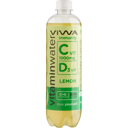 Viwa Vitaminwater Immunity Zero citrom ízű, energia- és szénsavmentes üdítőital vitaminokkal 600 ml