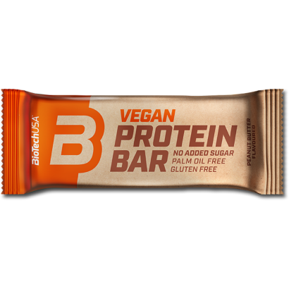 BioTechUSA mogyoróvaj ízű bevont vegán fehérjeszelet édesítőszerrel 50 g