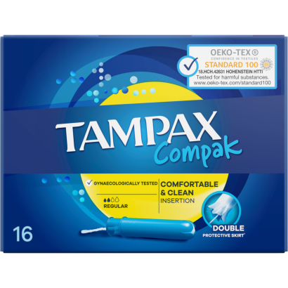 Tampax Compak Regular Applikátoros Tampon, 16 db