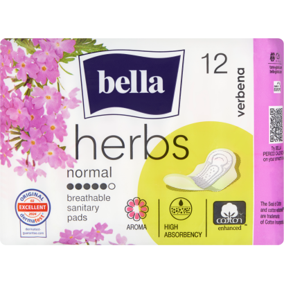 Bella Herbs illatosított egészségügyi betét verbénával 12 db