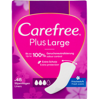 Carefree Plus Large tisztasági betét friss illattal 48 db