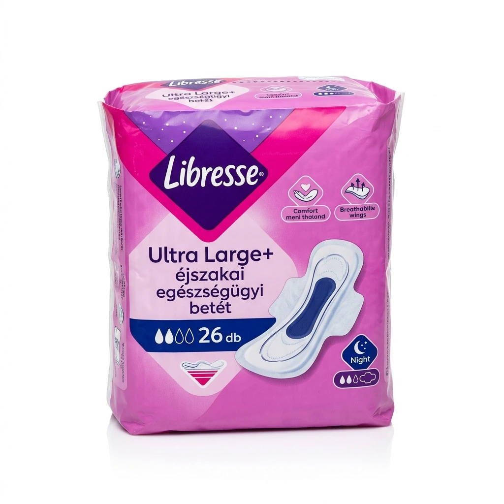 Libresse Ultra Large+ éjszakai egészségügyi betét 26 db