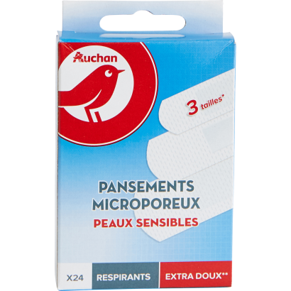 Auchan Kedvenc Mikroporózus tapasz 3 méret 24 db