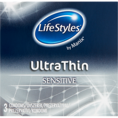 LifeStyles Ultra Thin Sensitive síkosított óvszer 3 db
