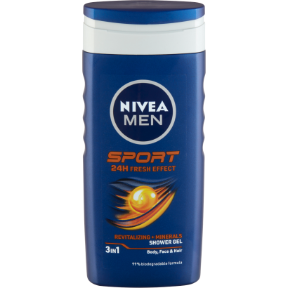 NIVEA MEN Sport 3 az 1-ben tusfürdő testre, arcra, hajra 250 ml