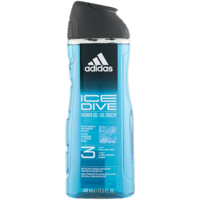 Adidas Ice Dive 3 az 1-ben test, haj & arc tusfürdő 400 ml