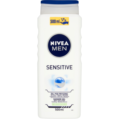 NIVEA MEN Sensitive tusfürdő tusoláshoz, arc- és hajmosáshoz 500 ml