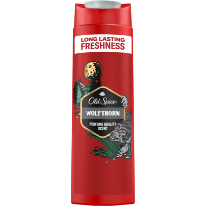 Old Spice Wolfthorn Férfi 3 az 1-ben Sampon és Tusfürdő, 400 ml