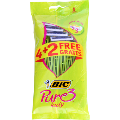 BIC Pure 3 Lady női eldobható borotva 3 pengés, 4+2 db