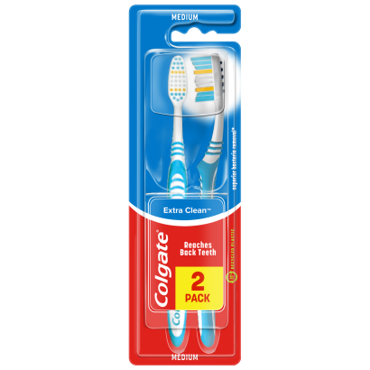 Colgate Extra Clean közepes fogkefe 2 db