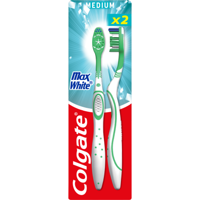 Colgate Max White közepes fogkefe 2 db
