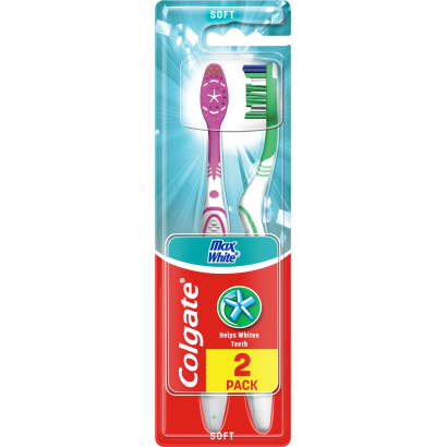 Colgate Max White lágy fogkefe 2 db