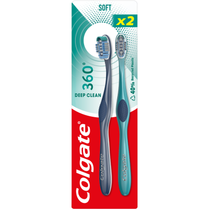 Colgate 360 Deep Clean Soft lágy fogkefe duo pack