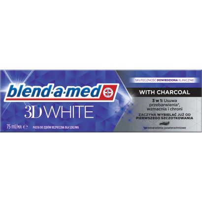 Blend-a-med 3D White Charcoal Fogkrém 75 ml