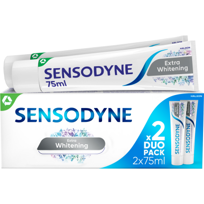 Sensodyne Extra Whitening fluoridos fogkrém 2 x 75 ml