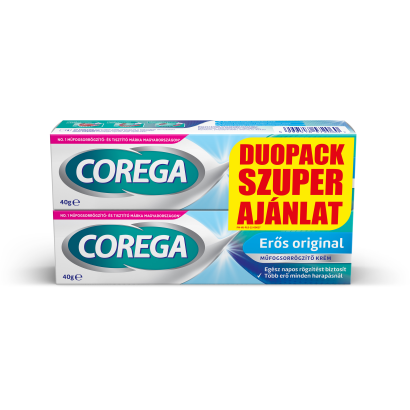 Corega Erős Original enyhén mentolos műfogsorrögzítő krém 40 g