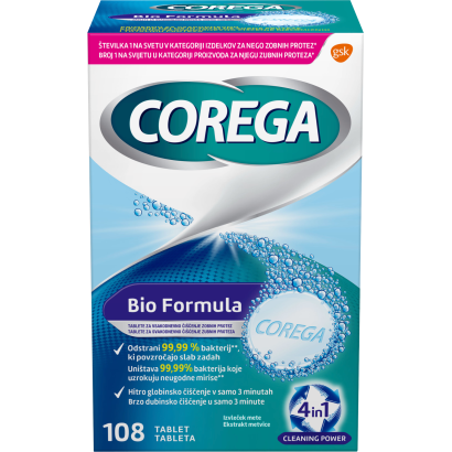 Corega Bio Formula műfogsortisztító tabletta 108 db