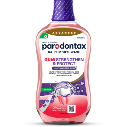 Parodontax Gum Strengthen & Protect Icy Mint alkoholmentes fluoridos szájvíz 500 ml